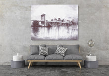 Load image into Gallery viewer, Unique Brooklyn Bridge Night View Canvas Print