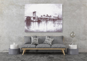 Unique Brooklyn Bridge Night View Canvas Print