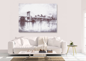 Unique Brooklyn Bridge Night View Canvas Print