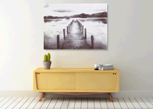 Load image into Gallery viewer, Unique Lake Bridge Canvas Print