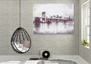 Unique Brooklyn Bridge Night View Canvas Print
