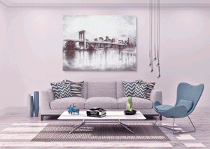 Unique Brooklyn Bridge Night View Canvas Print