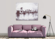 Load image into Gallery viewer, Unique Brooklyn Bridge Night View Canvas Print