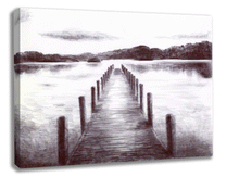Load image into Gallery viewer, Unique Lake Bridge Canvas Print