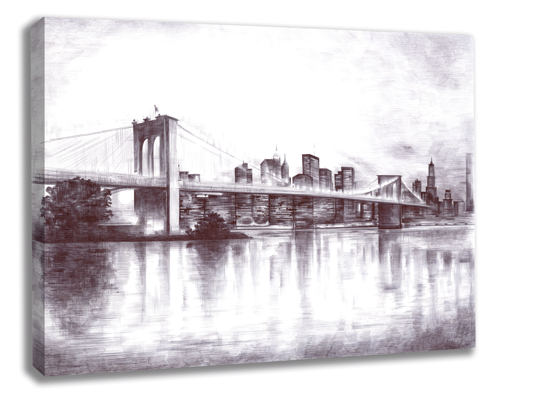 Unique Brooklyn Bridge Night View Canvas Print