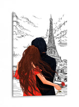 Load image into Gallery viewer, Couple in Paris Canvas Print